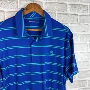 Under Armour x Arizona CC Royal Blue Mint Striped Performance Golf Polo Mens XL